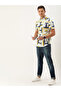 Men White Abstract Print Casual Shirt - 4