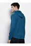 Men Blue Knitted Hoodie - 3
