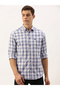 Men White Checkered Slim Fit Shirt