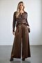 Women's Pleated Suede Pants