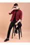 Men Red Slim Fit Checked Shirt - 4