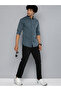 Men Charcoal Printed Spread Collar Shirt - 6