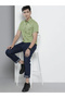 Men Green Slim Fit Casual Shirt