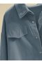 Women Corduroy Long Sleeve Shirt - 2