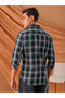 Men Blue Plaid Slim Fit Shirt - 3