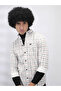 Men White Checkered Slim Fit Shirt - 5
