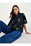 Black Embroidered Oversized T-Shirt