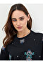 Black Embroidered Oversized T-Shirt - 4