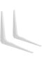 Light Duty Shelf Brackets Tripod Triangle L Brackets 2Pc (8x10 in, White)
