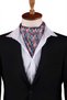 Multi-Colored Mosaic Motif Pattern Men's Scarf Ascot K673
