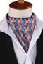 Multi-Colored Mosaic Motif Pattern Men's Scarf Ascot K673 - 3