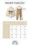 Girl's Bow Detailed Leopard Patterned Leggings 3 Thread Set Ş Fleece-Lined 2-10 Years 12331 - 3