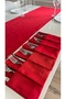 Aura 6 Pieces Cotton Fabric Red Spoon Holder 10 X 24 cm - 3