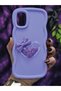 Samsung Galaxy A51 Compatible Heart and Ribbon Star Glitter Lilac Phone Case - 3