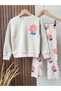 Girls' Flower-Patterned 3-Ply Non-Iron Wide-Leg Tights Suit - 2