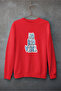 No Bad Vibes Printed Cotton Long Sleeve 3 Yarn Sha Fleece-Lined Nisex Sweatshirt