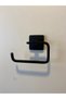 Black Toilet Paper Holder - Premium Open Toilet Paper Holder 100% Brass Rustproof - 2