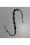 Master Crafted Zamak Zaza Prayer Beads with Brass Inlay and Natural Stones - Special Design Zebercet Stone (Peridot) - 3