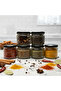 6 Pieces 330ml Glass Jar with Lid Seasoning Jar Magnolia Dessert Jar 6X330Ml