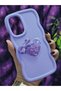 Samsung Galaxy A33 Compatible Heart and Ribbon Star Glitter Lilac Phone Case