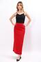 Belted Square Pocket Bell Skirt - Red - 5537100 - 6