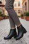 30342 Comfortable Stone Buckle 5 cm Heel Height Warm Lining Women's Boots - 2