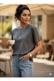 Women's Anthracite Oversized Tshirt - 2