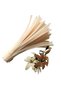 25 Pieces of Cream Chenille, Feathered Wire Suitable for Flower Making, 30 cm 6 mm