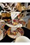 24K Original Gold Gilt Special Design Hand Painted Coffee Cup Set 90 ml Mdl13 - 6