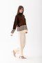 Women's Striped Patterned Knit Set, Top and Bottom Knit Set, Knit Sweater and Pants Two-Piece Set. - 5