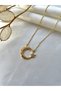 Moon Star Gold Steel Necklace 45 cm – Gift Necklace in Box