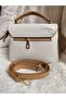 Leather Look Women's Bag with Shoulder and Hand Straps - 5