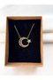 Moon Star Gold Steel Necklace 45 cm – Gift Necklace in Box - 4