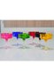 6-Piece Set of Colored Glass Coffee Side Dishes with Feet - Mini Coffee Side Turkish Delight Bowls and Jam Bowls - 2
