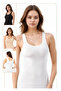 Women's 3-Pack 95% Cotton Thick Strap Stretch Fabric Flexible Undershirt Set - 2