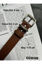 Hard Oval Rectangular Pattern Women's Silver Buckle Belt Coat Belt Dress Belt Trouser Belt - 4