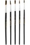 5pcs/ Set Round Paint Brushes -Artist Acrylic Paint Brushes for Acrylic Painting Oil Watercolor Canvas Boards Rock Body Face Nail Art Crafts Supplies - 3