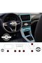 Volkswagen T-Cross Compatible Gear Surround and Front Chest Piano Black Set of 6 Tpu Protector 2024-2025