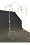 Italian chain cube stone eyeglass chain / cord light blue - 2