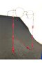 Drawstring Beaded Glasses Cord / Chain Red - 2