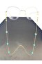 Italian chain cube stone eyeglass chain / cord aqua - 4