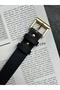 2-Pack Lyric Square Patterned Women's Gold Buckle Belt Jacket Belt Dress Belt Trouser Belt - 2