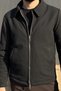 Men'S, Slim-Fit, Shirt Collar, Metal Double Zipper, Old Money Culture, Semi-Coat, Jacket 650 - 5