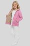 Girl's Lilac Fully Plush Lined K Hooded Cardigan - Warm Winter Sweatshirt - 2