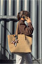 Women's Hand and Shoulder Bag Mink Suede - 2