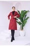 Women's Trench Coat with Belt - 8