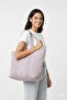 Quilted Large Volume Single Compartment Zippered Handbag and Shoulder Bag Powder Pink