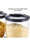 Cereal Dispenser Classic Dry Food Container, 2Litre Kitchen Storage Dispenser Thrible Black - 7