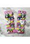 10-Piece Durable Girls' Rubber Buckle Set with Figures - Cute Baby Elastic Buckle Panda Rainbow
