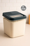 2-Piece Mega Size 16 Lt Sliding Lid Grain Food Storage Container Flour Tea Sugar Storage Box Anthracite - 4